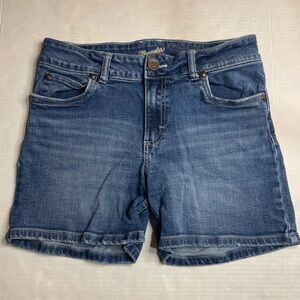 Wrangler Retro Cowgirl Womens Hot Pants Denim Shorts Med Wash Sz 30 Stretch